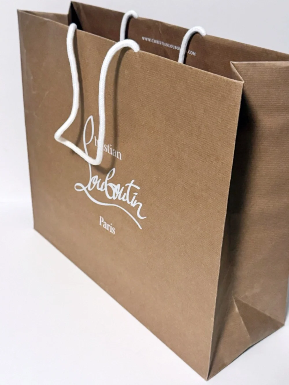 Authentic Christian Louboutin Paris Brown Shopping Gift Bag